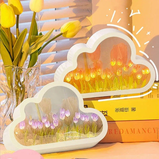 Cloud Shape Tulip Mirror DIY